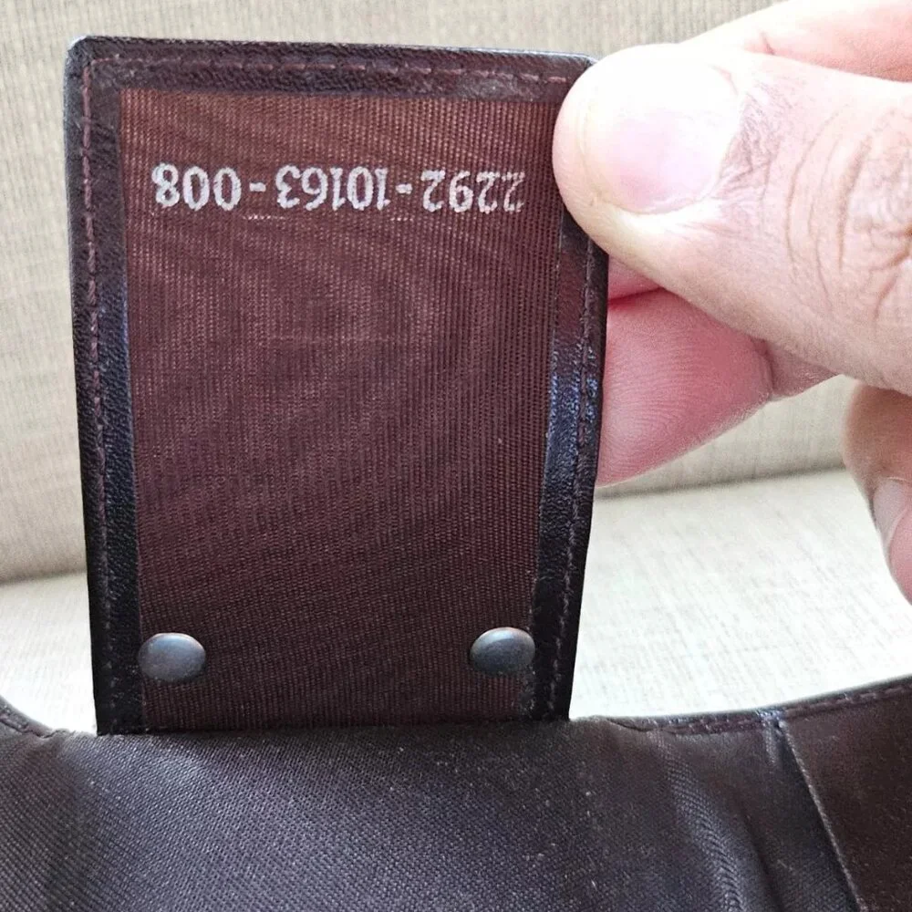 FENDI Keychain Brown Leather 6 Rings Keys Holder Keys Fob Bag Made in Italy